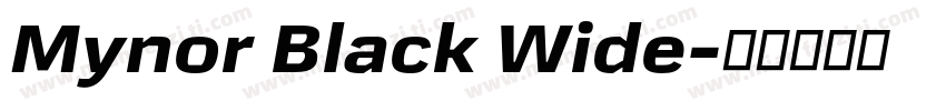 Mynor Black Wide字体转换
